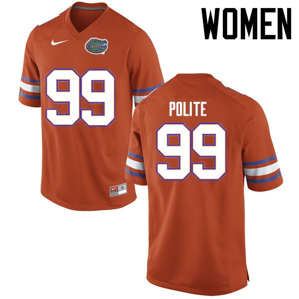 Florida Gators Women #99 Jachai Polite College Football Jersey Orange